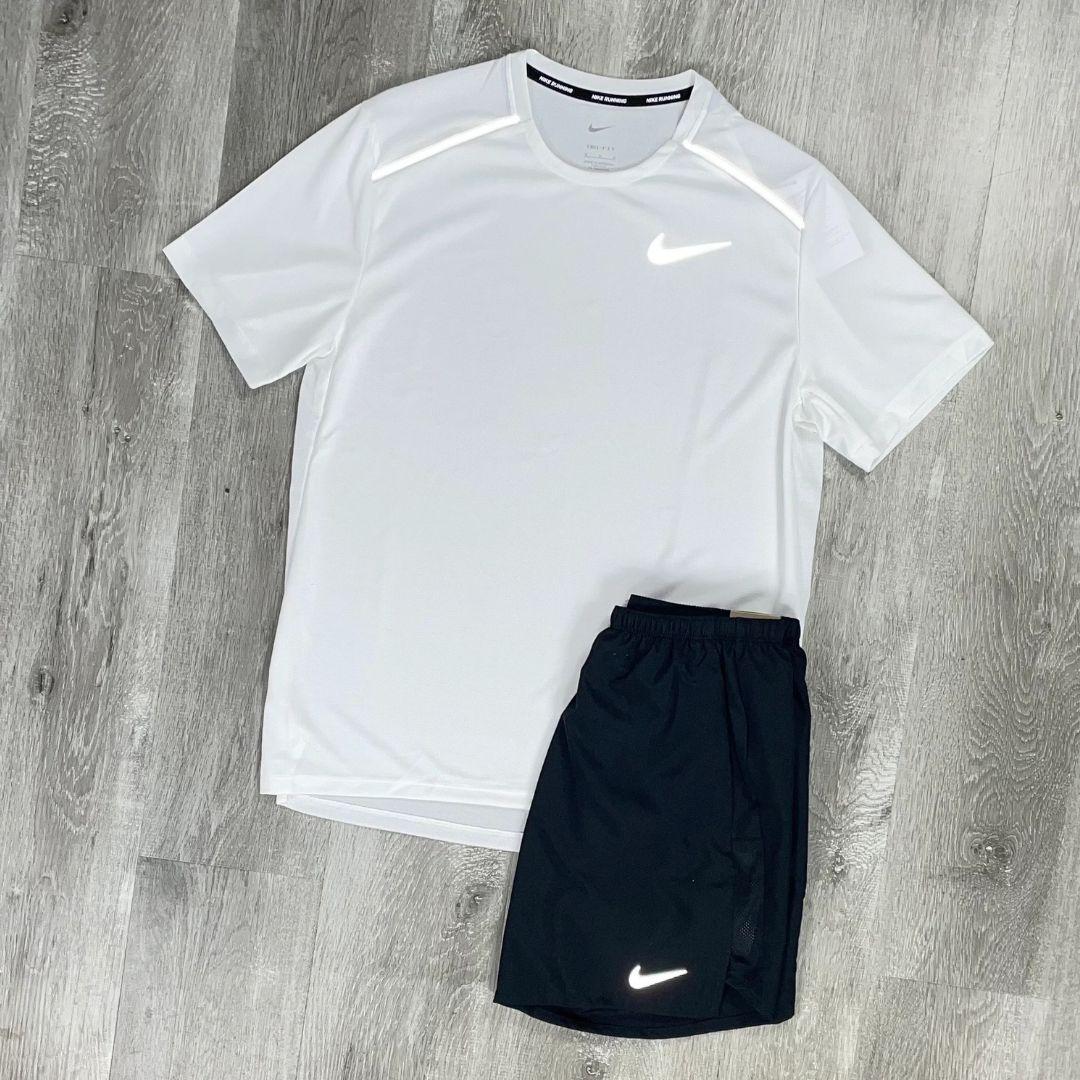 Nike White/Black Miler 1.0 Set