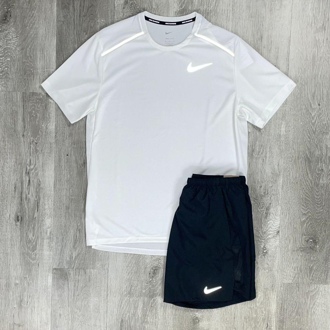 Nike White/Black Miler 1.0 Set