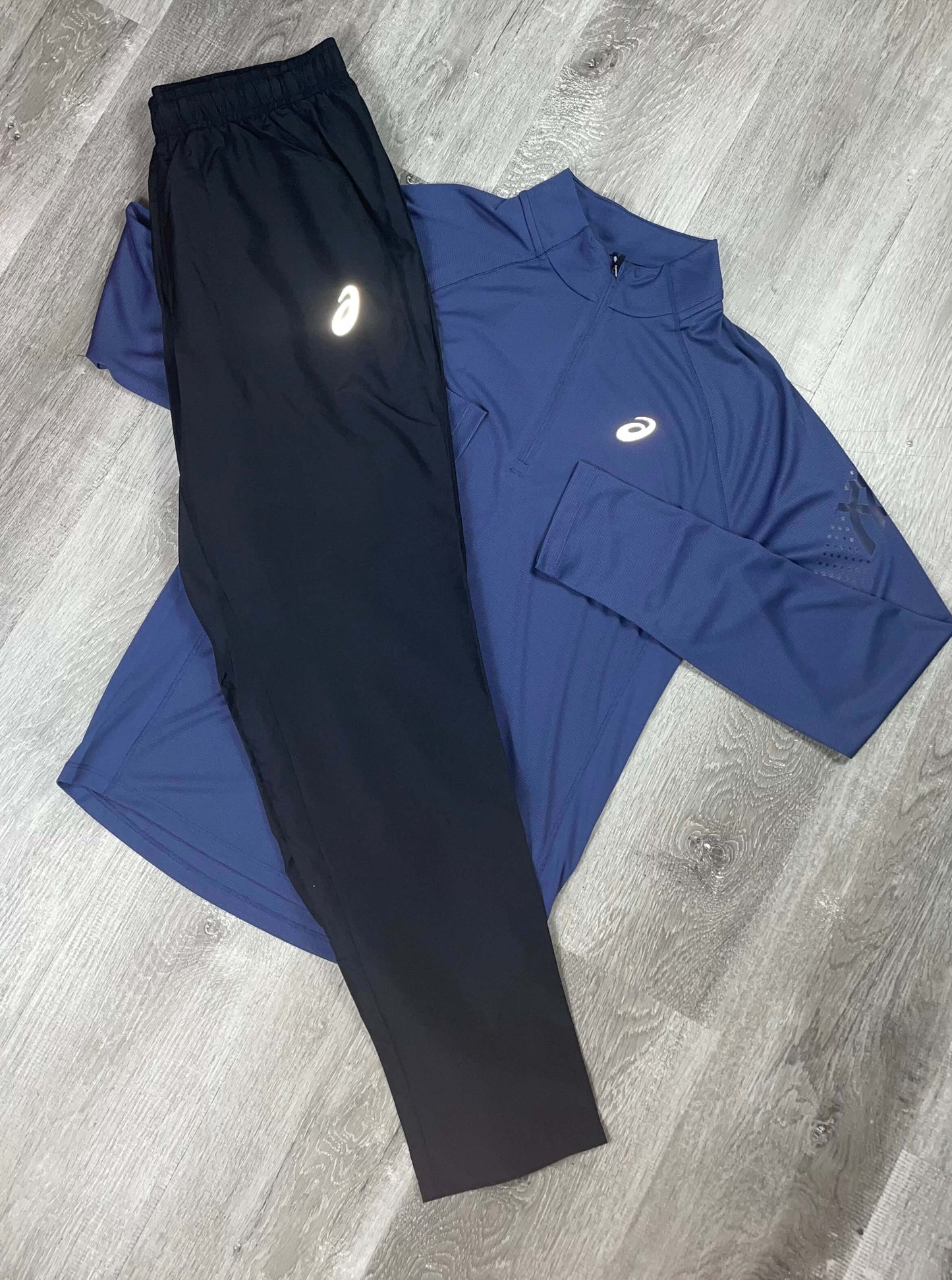 Asics 'Thunder Blue' Icon SS Half-Zip Tracksuit