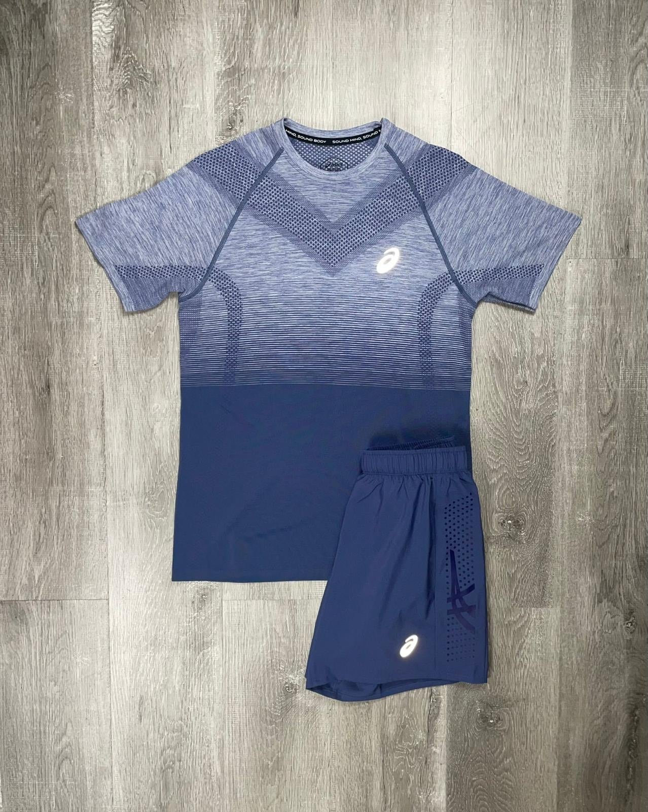 Asics 'Thunder Blue' Seamless T-Shirt Set