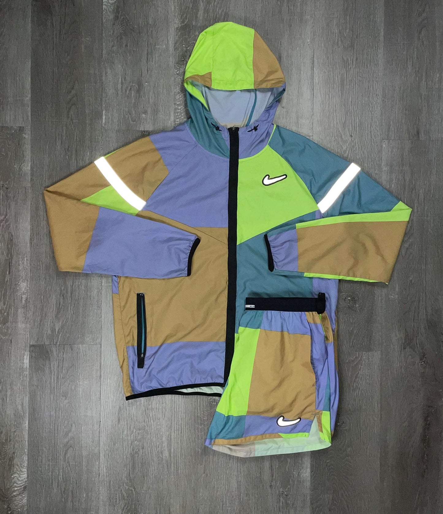 Nike 'Volt' Patchwork Jacket Set